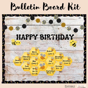 Bee Birthday Display Bulletin Board Bee Classroom Theme