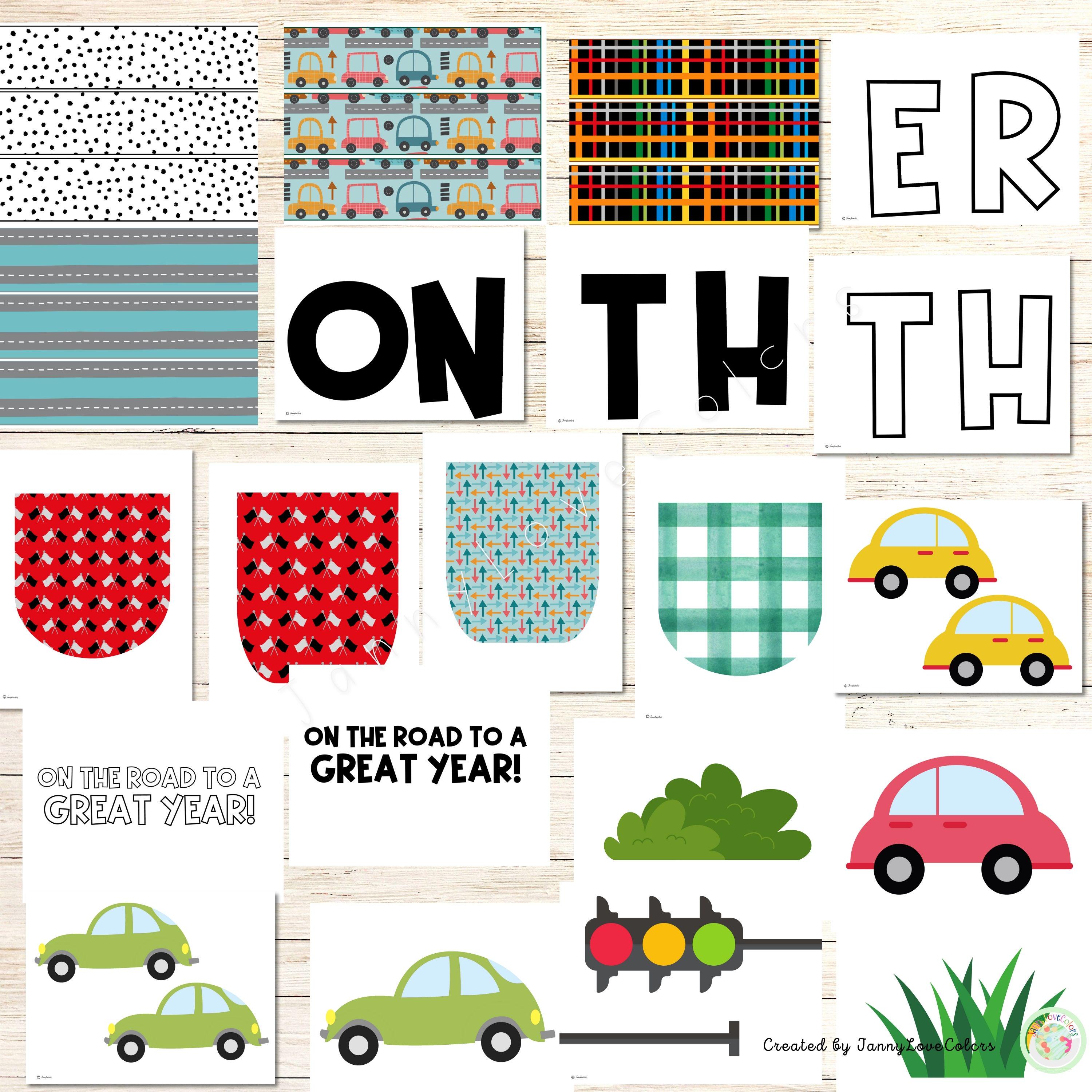 Car Theme Bulletin Board Kit: Classroom Decor (PDF) - Etsy