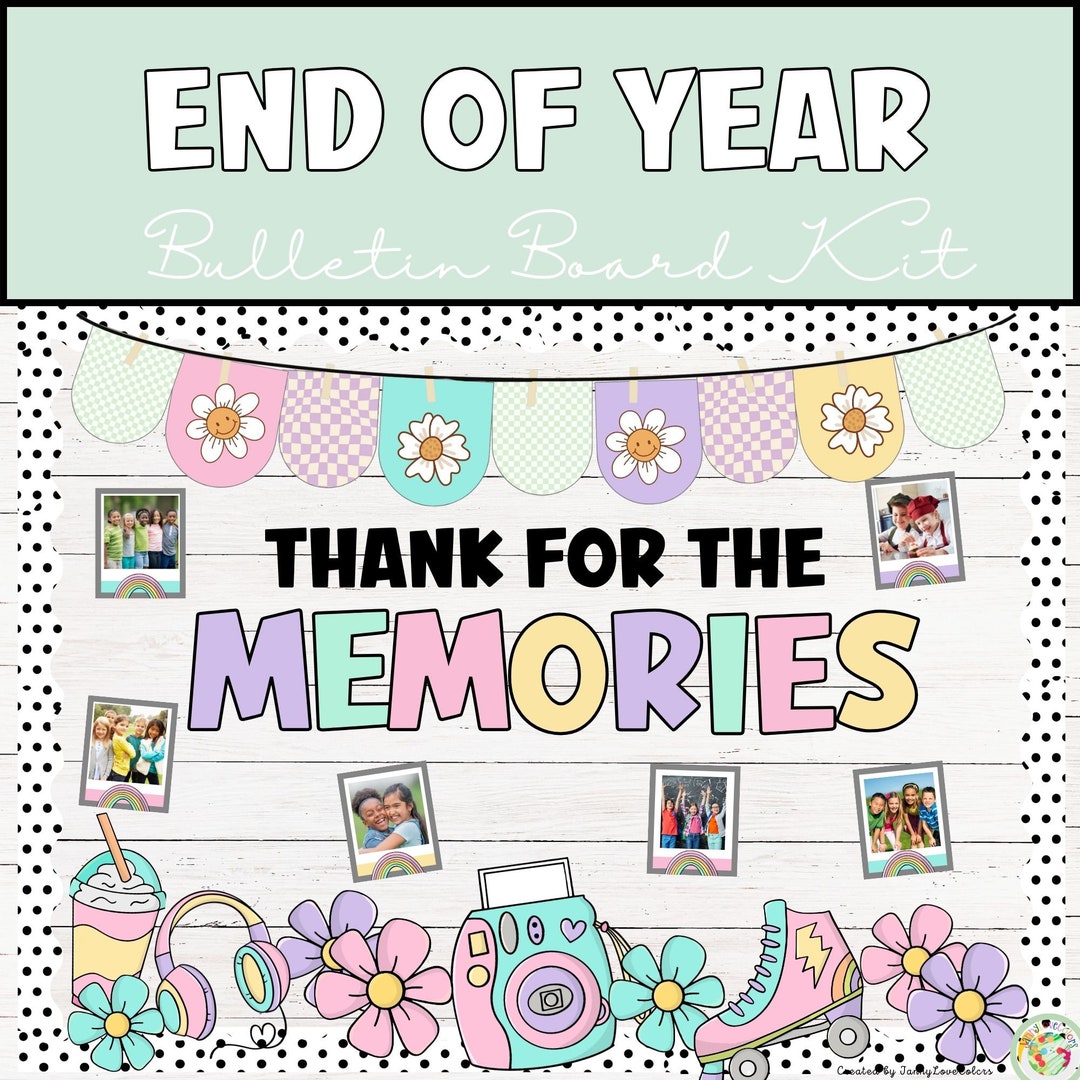 End of Year Bulletin Board, Door Decor, or Poster, Groovy Classroom ...