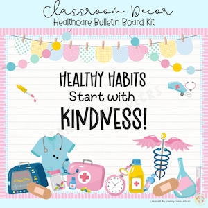 Healthcare Bulletin Board Kit: Nurse School Decor (PDF File) - Etsy