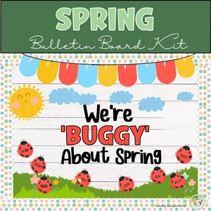 Spring Bulletin Board Kit | Spring Door Decor | Ladybug | Editable | Classroom Decor