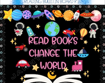 Reading Bulletin Board Kit: Library Classroom Decor (PDF)