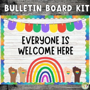 Pride Month Bulletin Board, Classroom Display Door Decoration, LGBTQ ,Printable, June is Pride Month