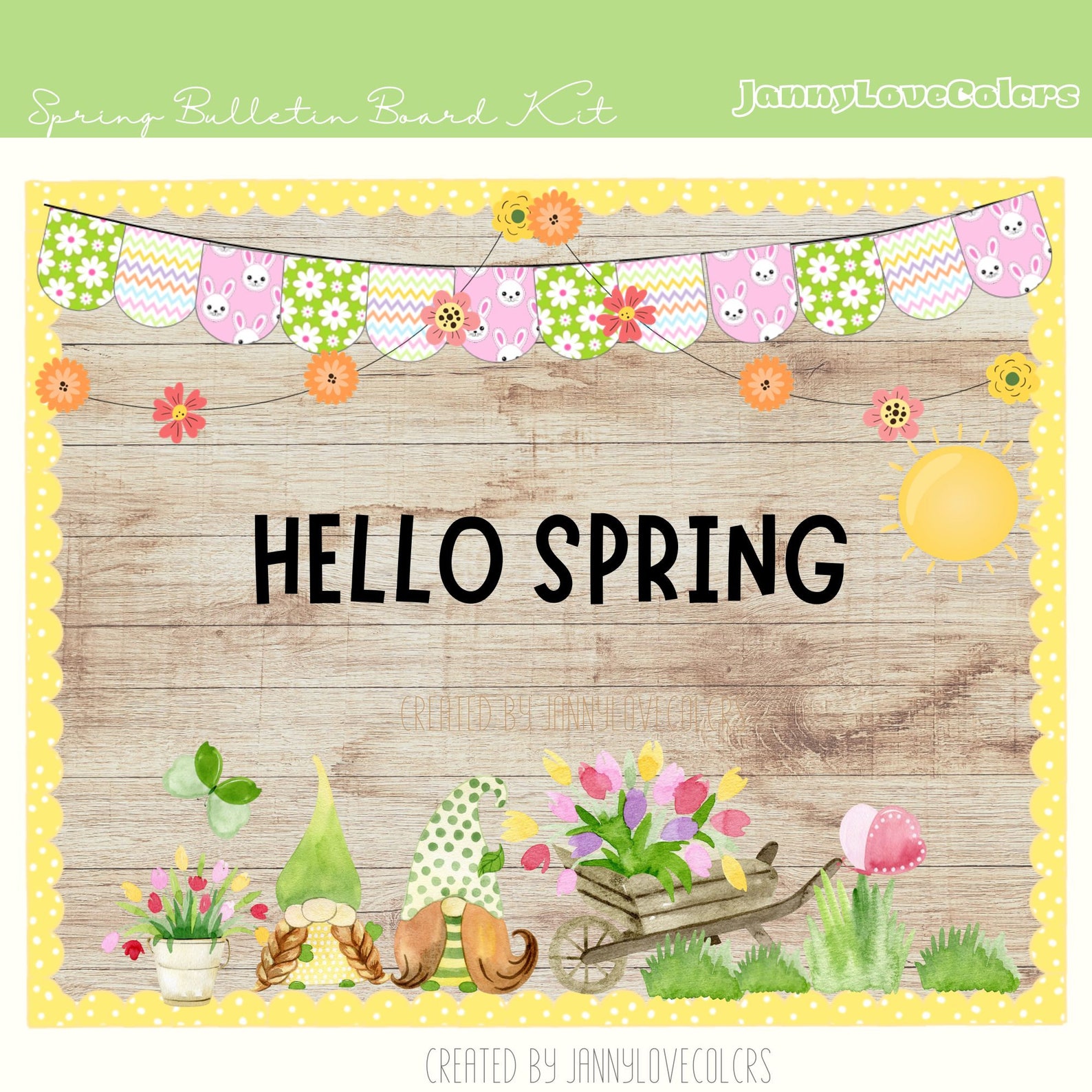 SPRING Bulletin Board Spring Classroom Bulletin Board Kit - Etsy
