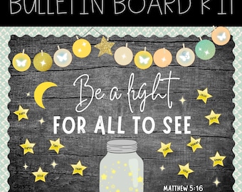 Christian Classroom Decor Printable | Bible Verse Bulletin Board Decor | Christmas Bulletin Board | Jesus Classroom Decor |