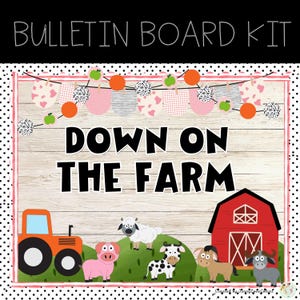 On the Farm Bulletin Board Kit l Kindergarten Decor | Farm Animals | Classroom Decor