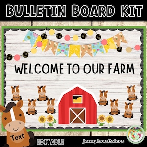 Farm Animals Spring Bulletin Board Back To School Door Decor