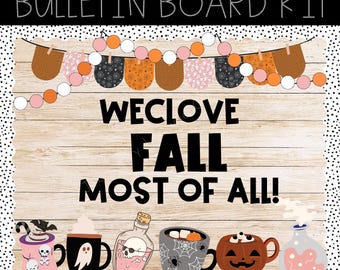 Kit para tablón de anuncios de otoño: Decoración de Halloween para la puerta del aula (PDF)