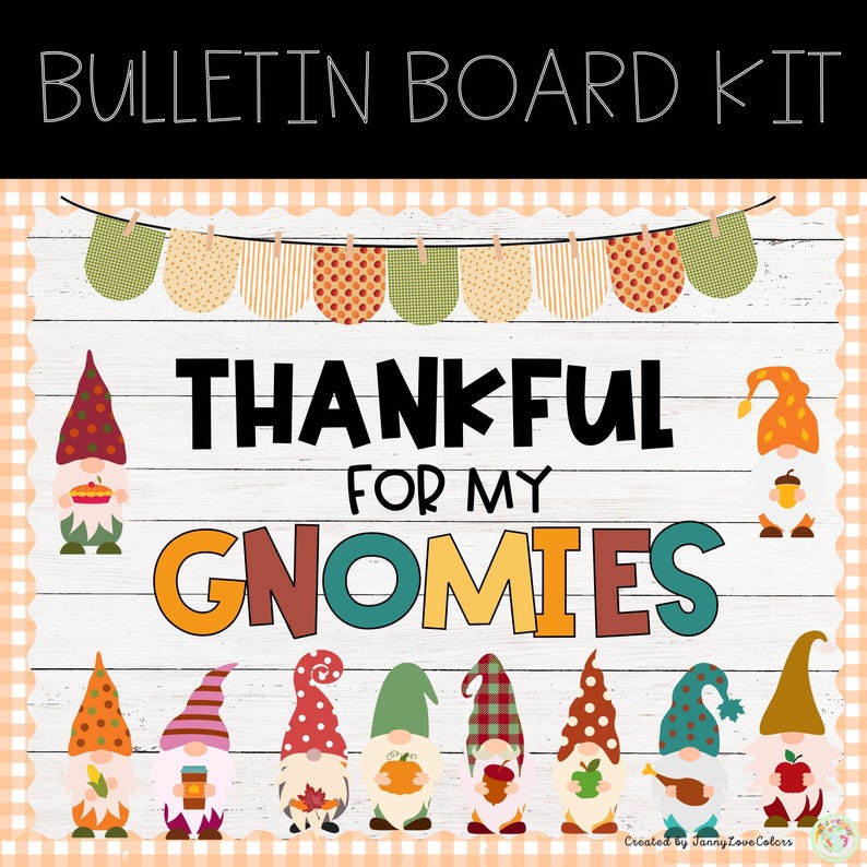 Fall Gnomes Bulletin Board Kit: Autumn Classroom Decor (digital ...