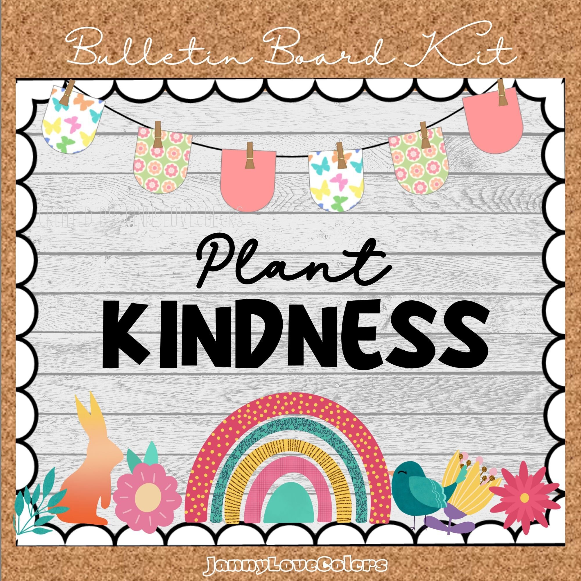 Spring Kindness Bulletin Board Kit: Classroom Decor (printable) - Etsy