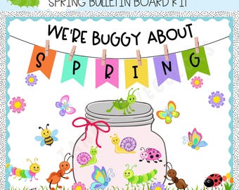 Kit de tablón de anuncios de primavera: Decoración para el aula (editable)