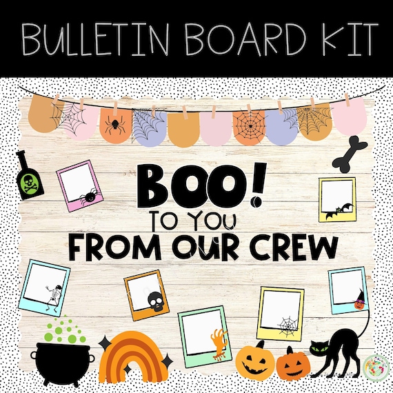 Fall Halloween Bulletin Board Decor: Classroom Door Decoration (Digital Download)