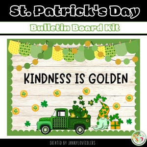 St. Patrick&#39;s Day Bulletin Board Kit, druckbares März Bulletin Board