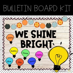 Shine Bright Bulletin Board | Back to School Door Decor | Classroom Decor