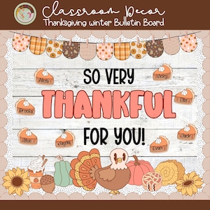 Prikbordkit Thanksgiving | Deco herfstklas| Herfstdecoratie | (Digitale download)