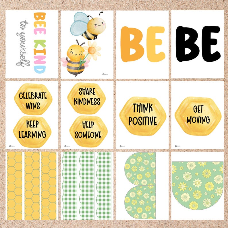 Bee Kind Bulletin Board Kit | Spring Classroom Decor | Kindness & SEL ...