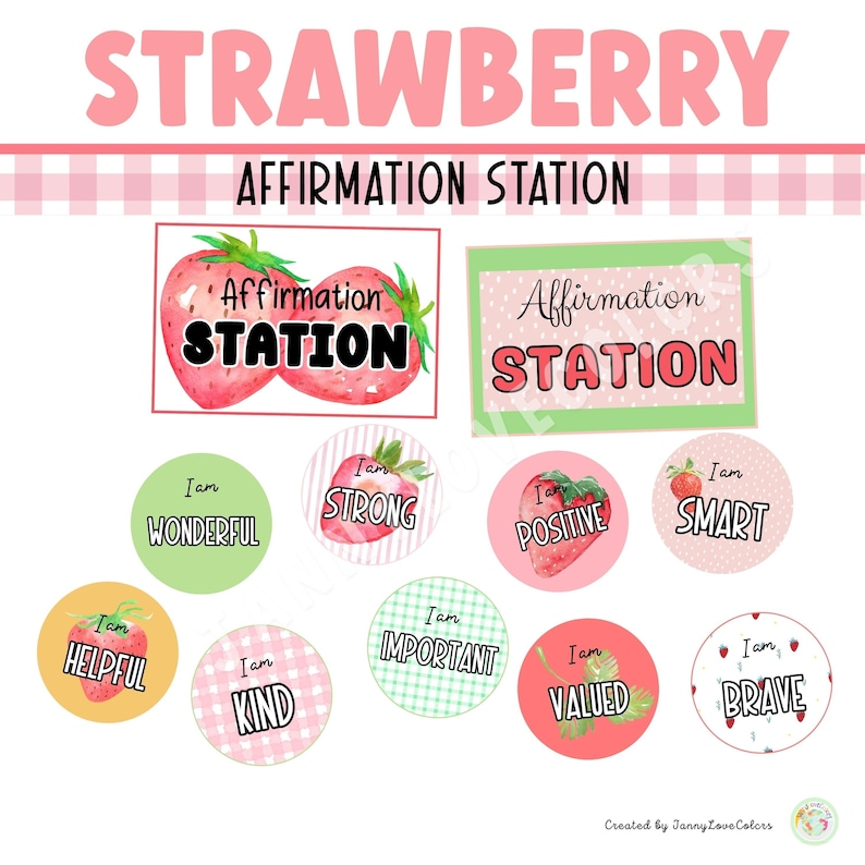Strawberry Theme Classroom Decor Bundle | Printable | Editable | Door ...