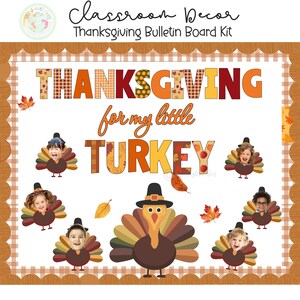 Thanksgiving Turkey Bulletin Board Kit: Fall Classroom Decor (Digital Download)