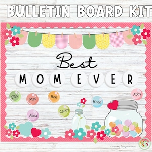 Mother&#39;s Day Bulletin Board Kit Door Decor Classroom decor Editable