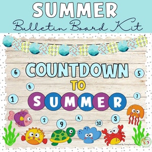 Countdown to Summer Bulletin Board Kit (Digital Download)