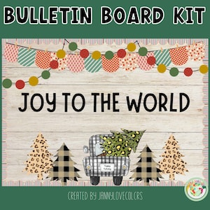 Merry Christmas Bulletin Board Kit, Classroom decor, Christmas Tree