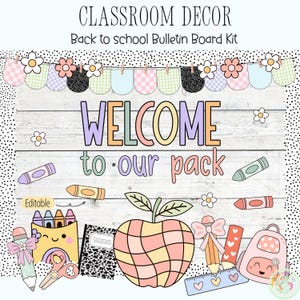 Back to School Bulletin Board, Bulletin Board Kit, First Day of School  August Bulletin Board New School Year Bulletin Board