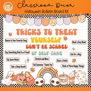 Halloween Bulletin Board Kit | Tricks to Treat Yourself (Digital Download)