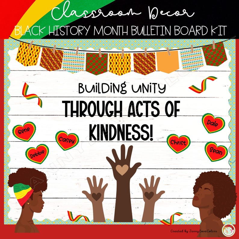 Black History Month Bulletin Board With Inspirational Quotes Editable ...