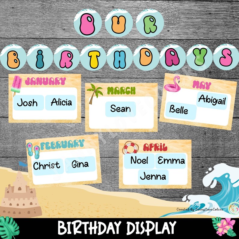 Bright Beach Classroom Decor Bundle | Tropical Summer Classroom Theme ...