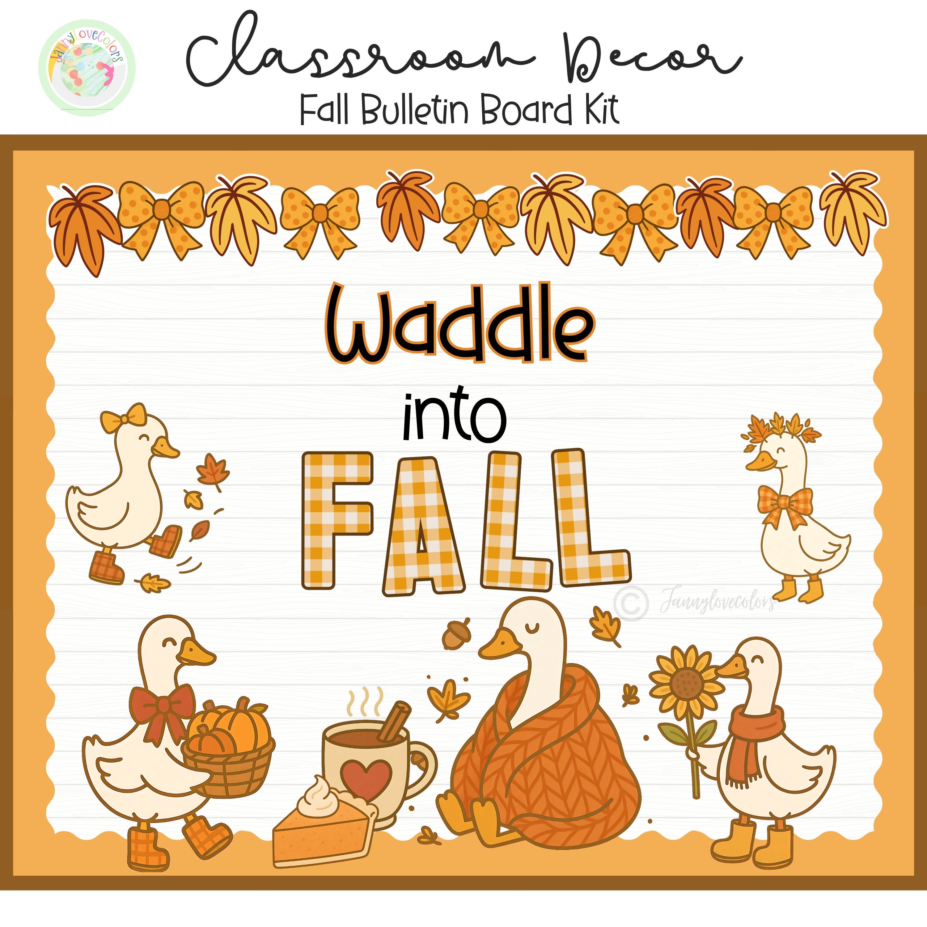 Adhesive Fall Bulletin Board Border – 50ft Colorful Autumn Decal For Classroom, Thanksgiving, And Seasonal Wall Decor