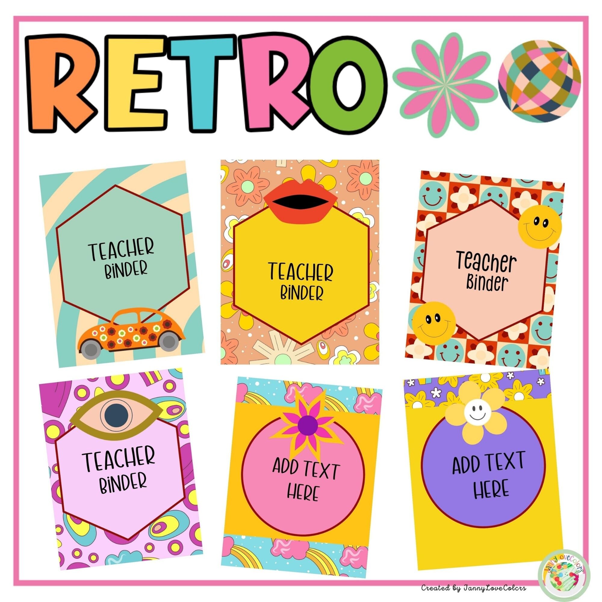 Retro Classroom Decor Bundle: Groovy Printable Decor Kit - Etsy