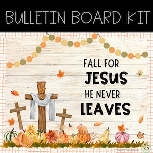 Fall Bulletin Board | Church Bulletin Board Autumn | Thanksgiving Sunday School Church | Classroom Decor