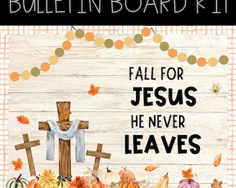 Fall Bulletin Board Kit: Church, Sunday School Decor (Digital Download)