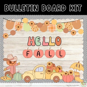Pinnwand Herbst | Retro Pinnwand Kit | Pinnwand Herbst Herbst | Herbst Klassenzimmer Dekor | Pinnwand-Aufsteller