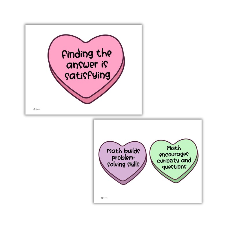 Valentine Day Bulletin Board Kit Door Decor Reasons to Love Math ...
