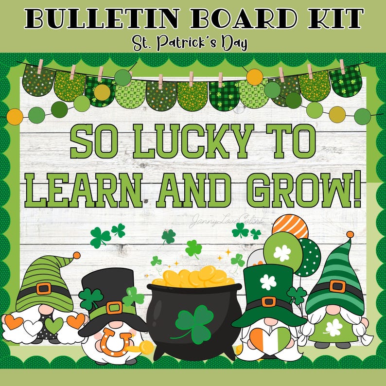 St. Patrick’s Day Bulletin Board Kit for Elementary | Lucky Classroom ...