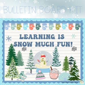 Snow Bulletin Board | Winter Bulletin Board | Snowman Decor | Christmas Classroom Decor | Daycare Decor