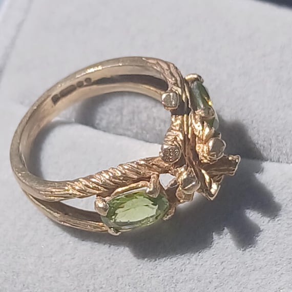 1972 Vintage Brutalist Solid Gold Statement Ring,… - image 9