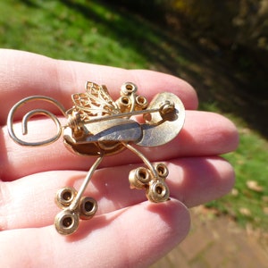 Antique Edwardian Bow Design Blue Stones Brooch, Amazing Detail, Lovely Piece 1910s Era Wow image 2