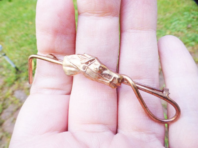 Circa 1930s Unique Antique Art Deco Horse Rose Gold Filled Brooch Wow! Unusual Design Gorgeous Brooch
