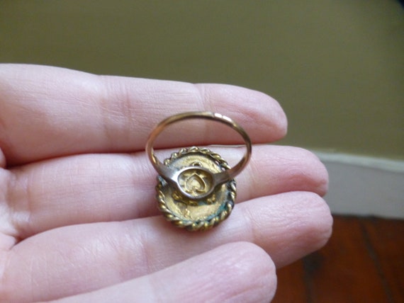 Rare Antique Victorian 14k Solid Gold Painted Blo… - image 5