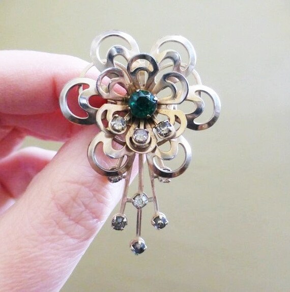 Antique Victorian Art Nouveau Brooch, Unique Piece