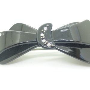 Large Art Deco Celluloid Bow Design Hair Barrette, 1950s, Charming Hair Decoration, Lovely Old Hair Ornament, Wow!