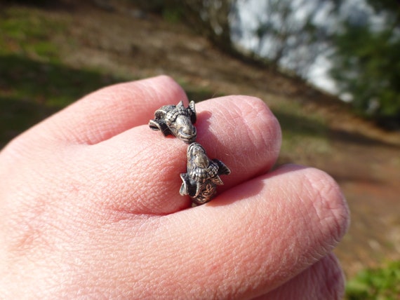 Antique Edwardian Silver Zodiac Aries Ram's Head F