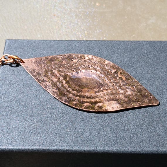 Antique Unique Solid Copper Handmade Artisan Pend… - image 6
