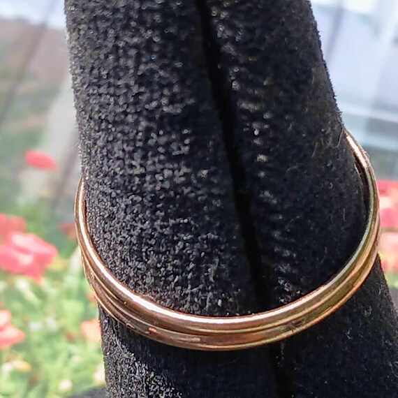 Vintage "M" Initial 1970s Solid 10k Yellow Gold R… - image 4