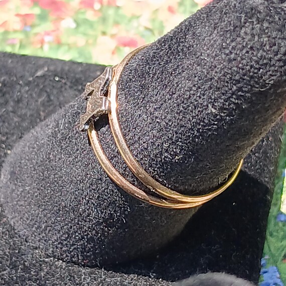 Vintage "M" Initial 1970s Solid 10k Yellow Gold R… - image 5