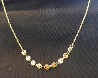 Vintage Gold Over Sterling Silver Necklace, 18'' Length, Wonderful Designer Look, Wow, Unique Style