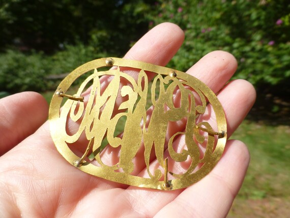 Antique Edwardian Script Design Plaque for Pendan… - image 3