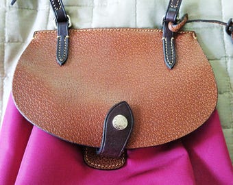 Bolso bandolera vintage Dooney & Bourke, auténtico bolso de diseñador, estilo clásico, rosa, ¡increíble! Años 90